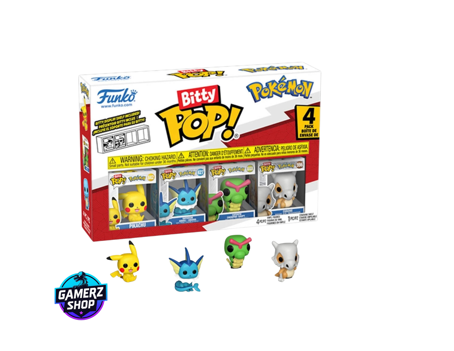 Pokémon - FUNKO POP 4 MINI Figurines Bitty POP! Pikachu + Mystère