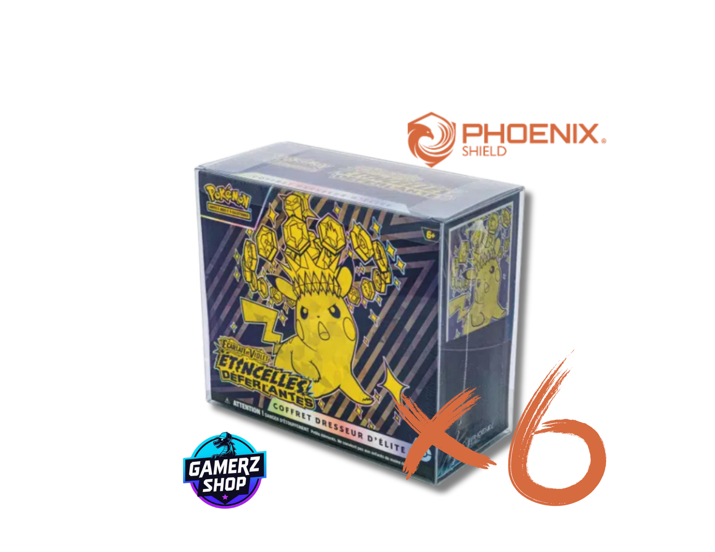Phoenix Shield Protection BOX SOUPLE pour Coffret Dresseur d'Elite Pokémon (x6)