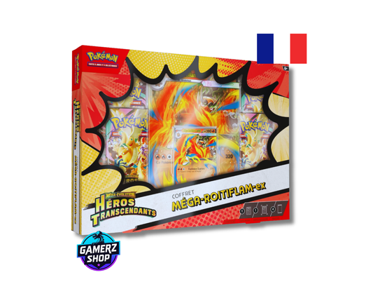 Coffret Méga-Évolution Héros Transcendants – Méga-Roitiflam-ex - Scellé FR