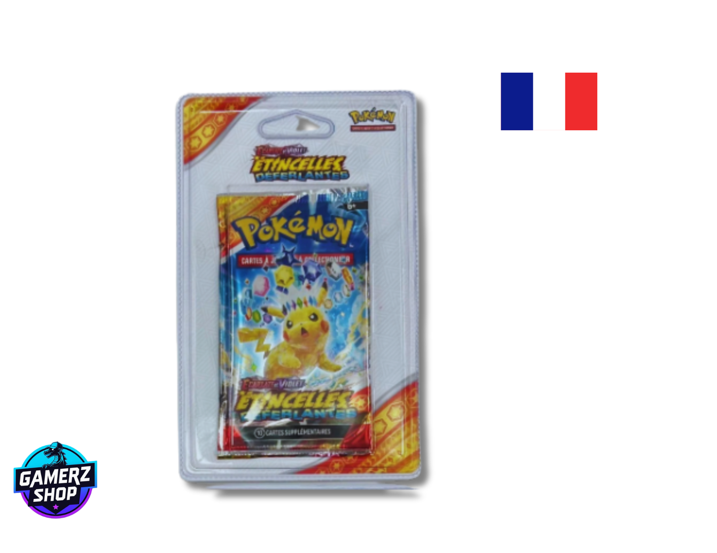 Pokémon - Booster Sous Blister Plastique EV8 Etincelles Déferlantes Illustration Aléatoire - Scellé FR