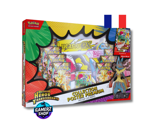 Pokémon - Coffret Collection Poster Premium Héros Transcendants – Méga-Lucario