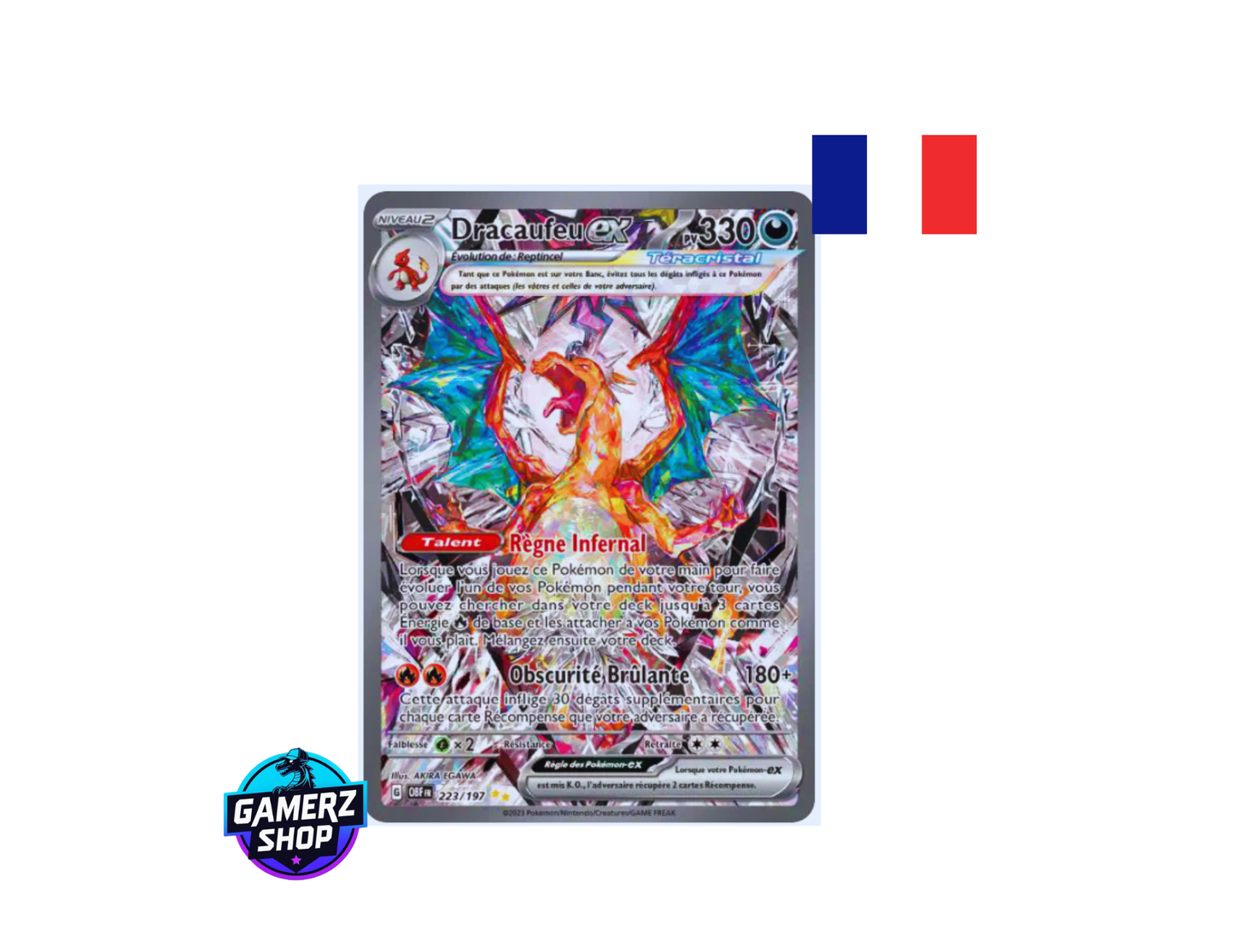 Dracaufeu ex 223/197 FR - EV3 Flammes Obsidiennes - Near Mint