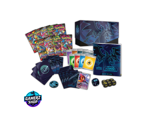 ETB Coffret Dresseur D'Elite ME02 Flammes Fantasmagoriques Scellé + Protection Acrylique Phoenix Shield - FR