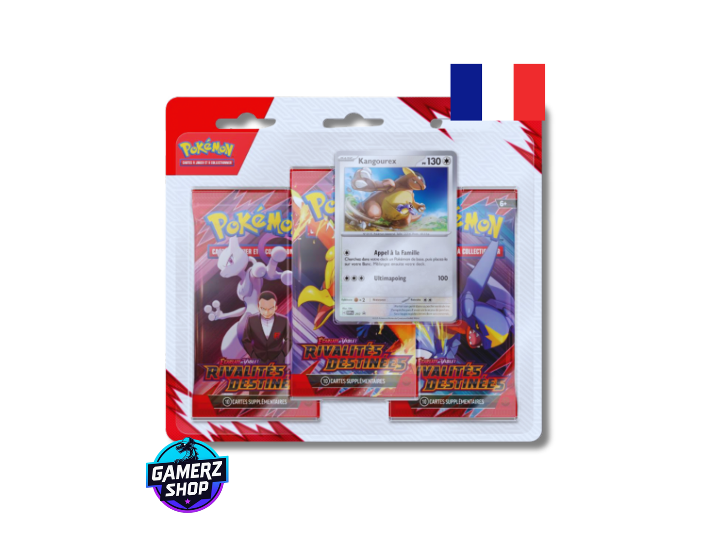 Pokémon - Tripack EV10 Rivalités Destinées Illustration Kangourex - FR