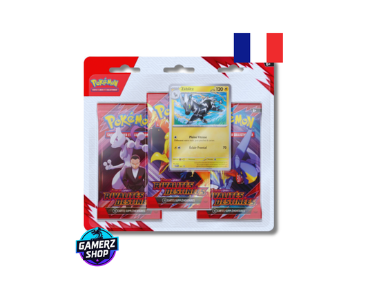 Pokémon - Tripack EV10 Rivalités Destinées Illustration Zéblitz - FR