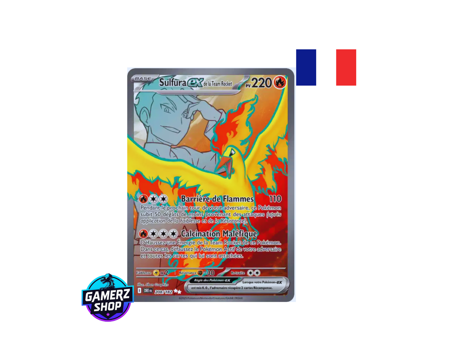 Sulfura ex de la Team Rocket 208/182 EV10 Rivalités Destinées - Near Mint FR